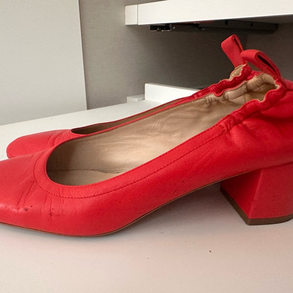 Everlane Leather Red Ballet Slippers - Picture 6 of 7
